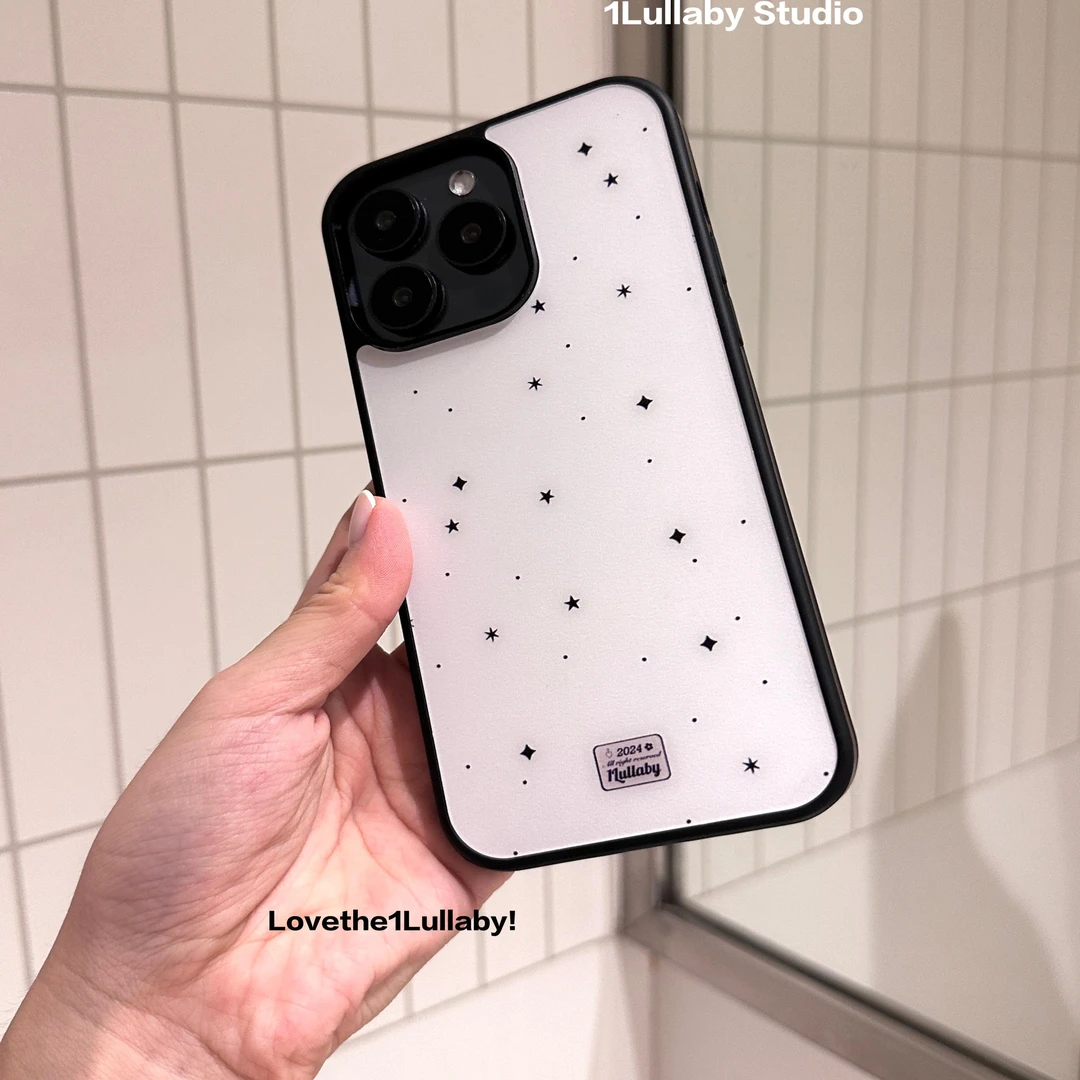 新款韩系奶白星星适用苹果17pro16小米15nova14reno13荣耀手机壳