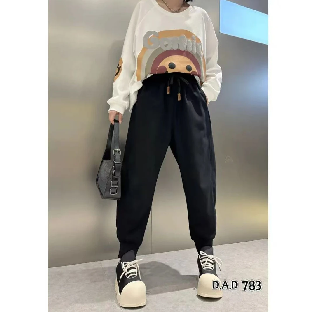 （小娜家）2025春季新款彩色棉哈伦老爹卫裤783