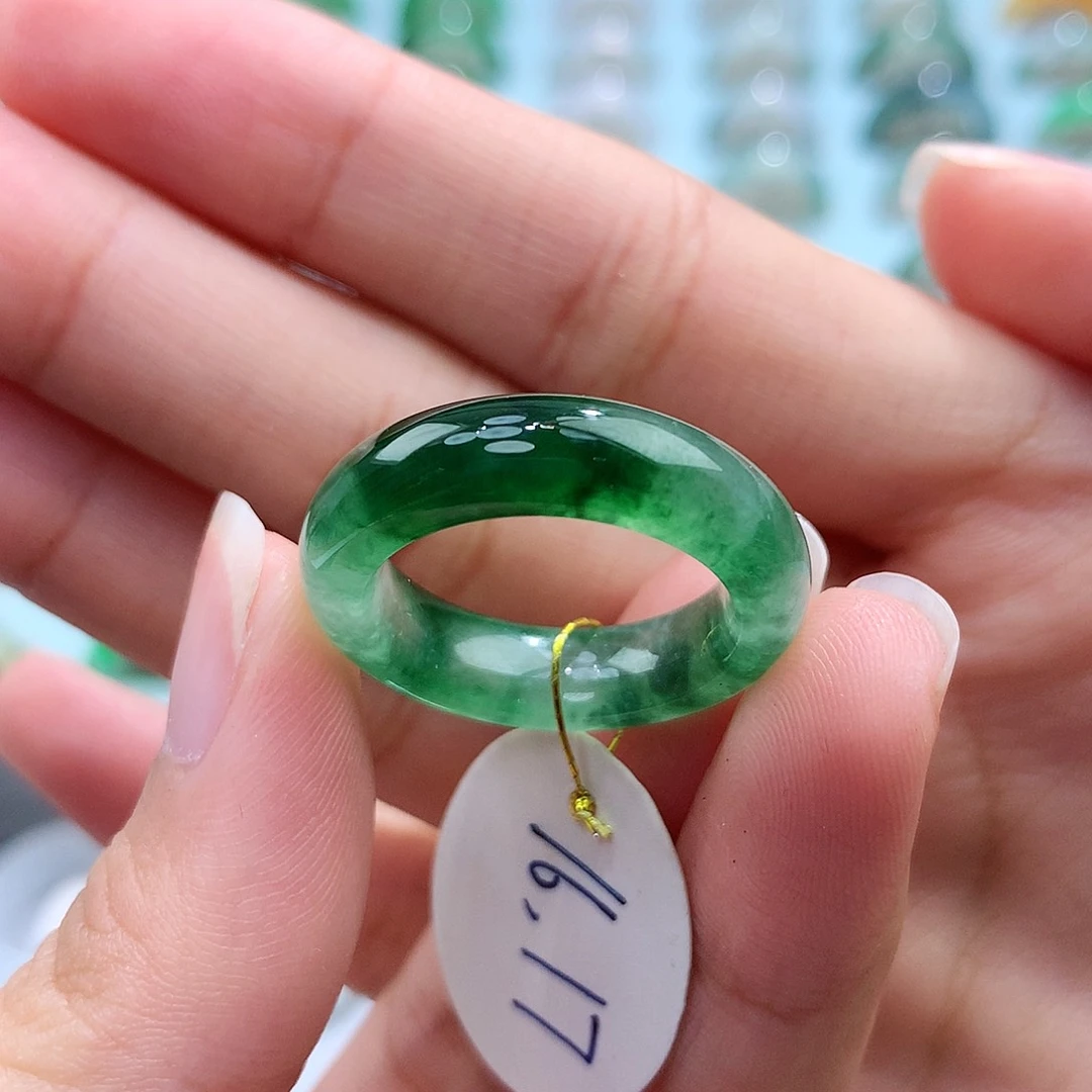 未镶嵌戒指翡翠1617圈