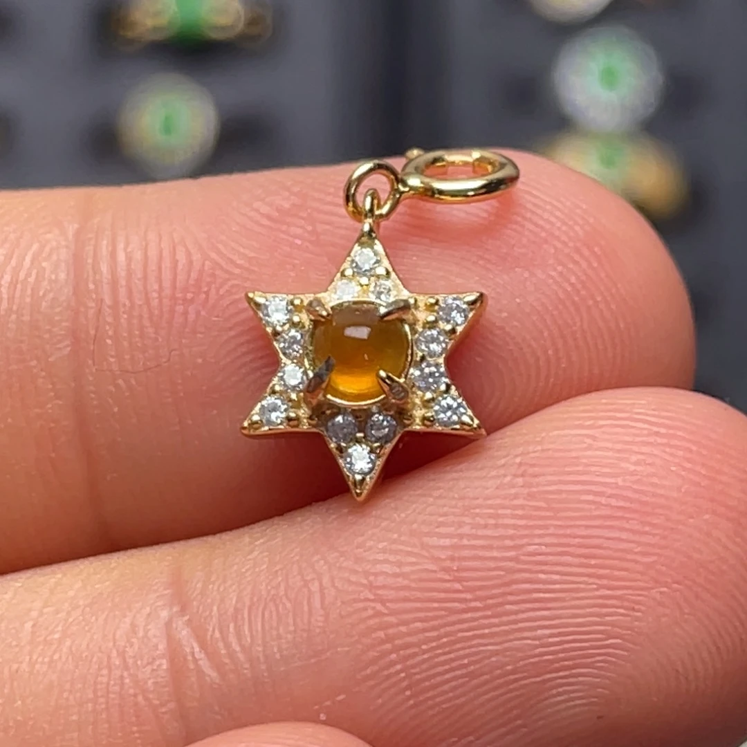 翡翠银S925镶嵌颈饰纯天然缅甸翡翠A货