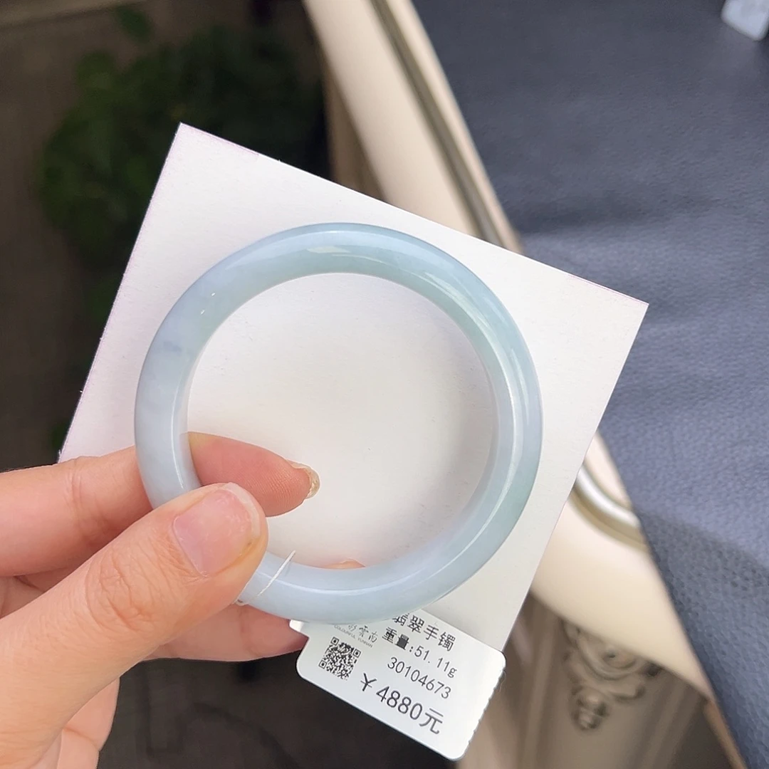 未镶嵌手镯翡翠53蓝紫底