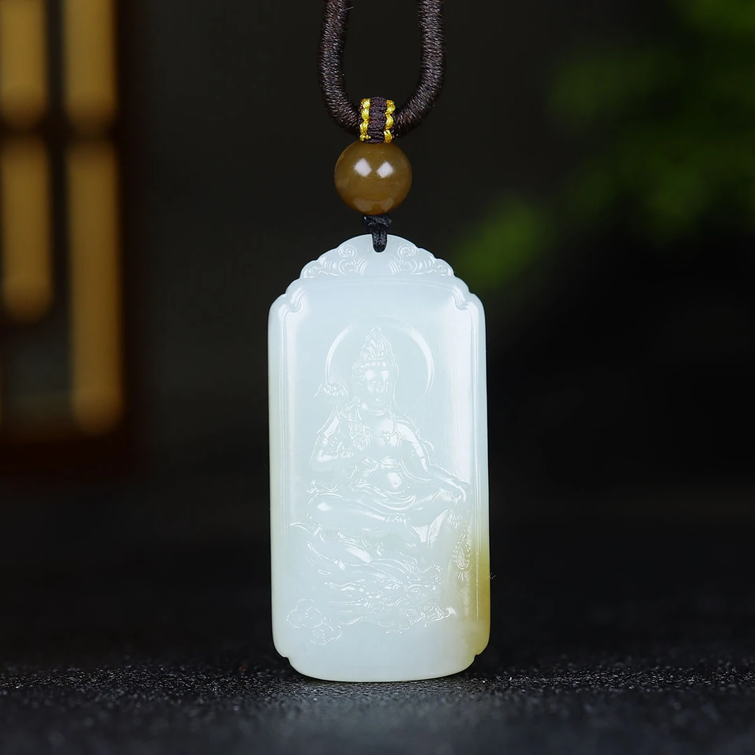 1221115和田玉白玉糖菩萨牌