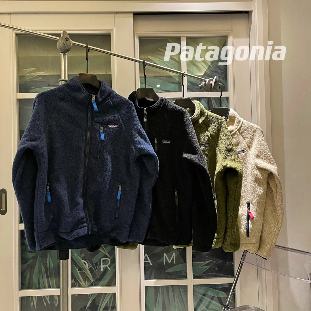 巴塔哥尼亚羊羔绒抓绒复古秋季新款立领外套休闲