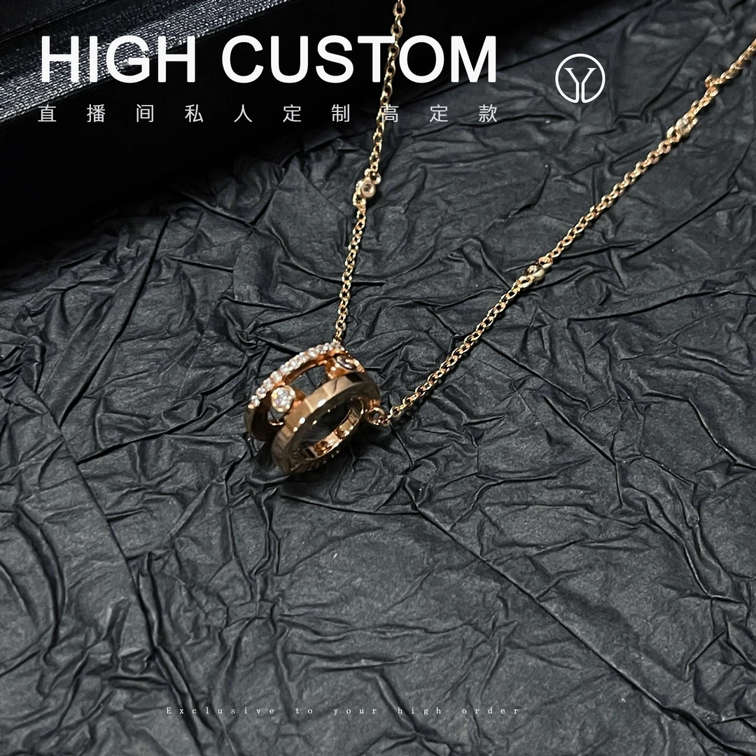 铜合金项链 515 金色圆圈细项链