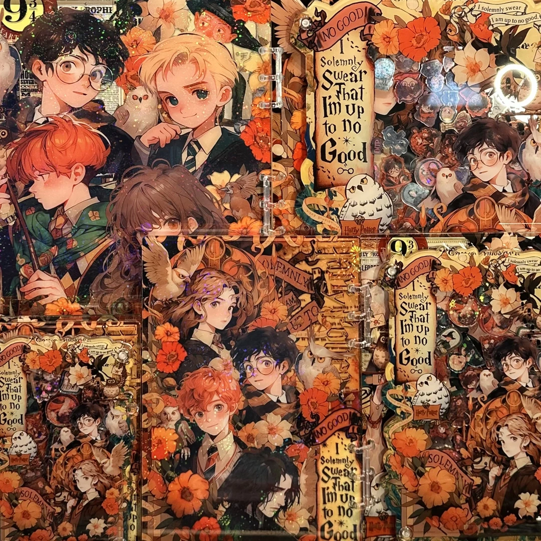 【新款哈利波特】高定摇摇本套餐活页本手工DIY收纳盒亚克力