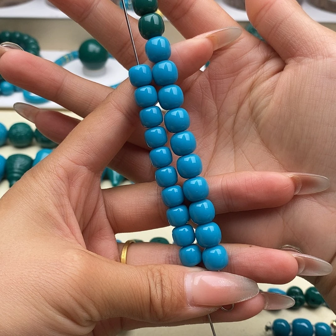 你***生琉璃DIY暴力蓝8mm9mm老邢各10颗 9油绿3颗