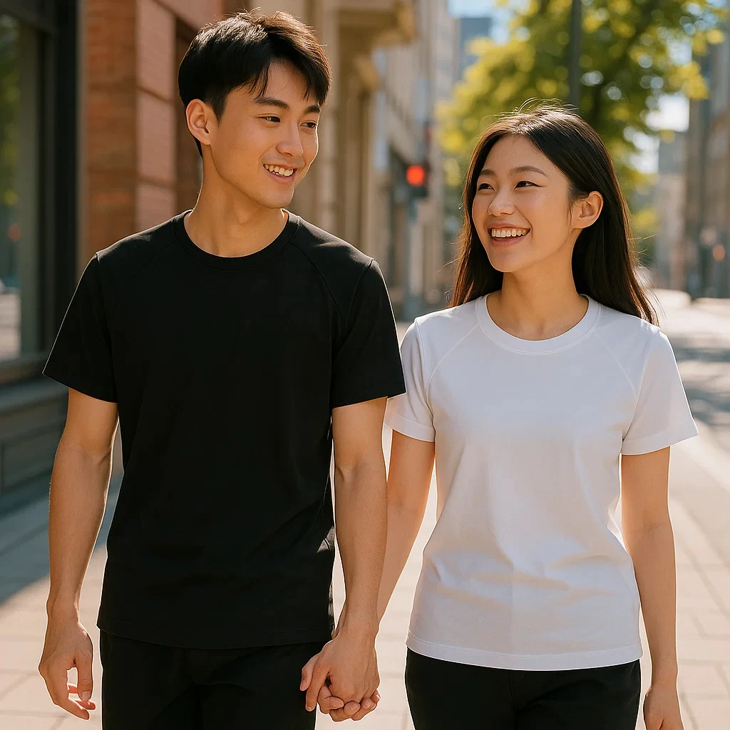 Janemo/茧墨情侣款冰壳速干空气T恤短袖