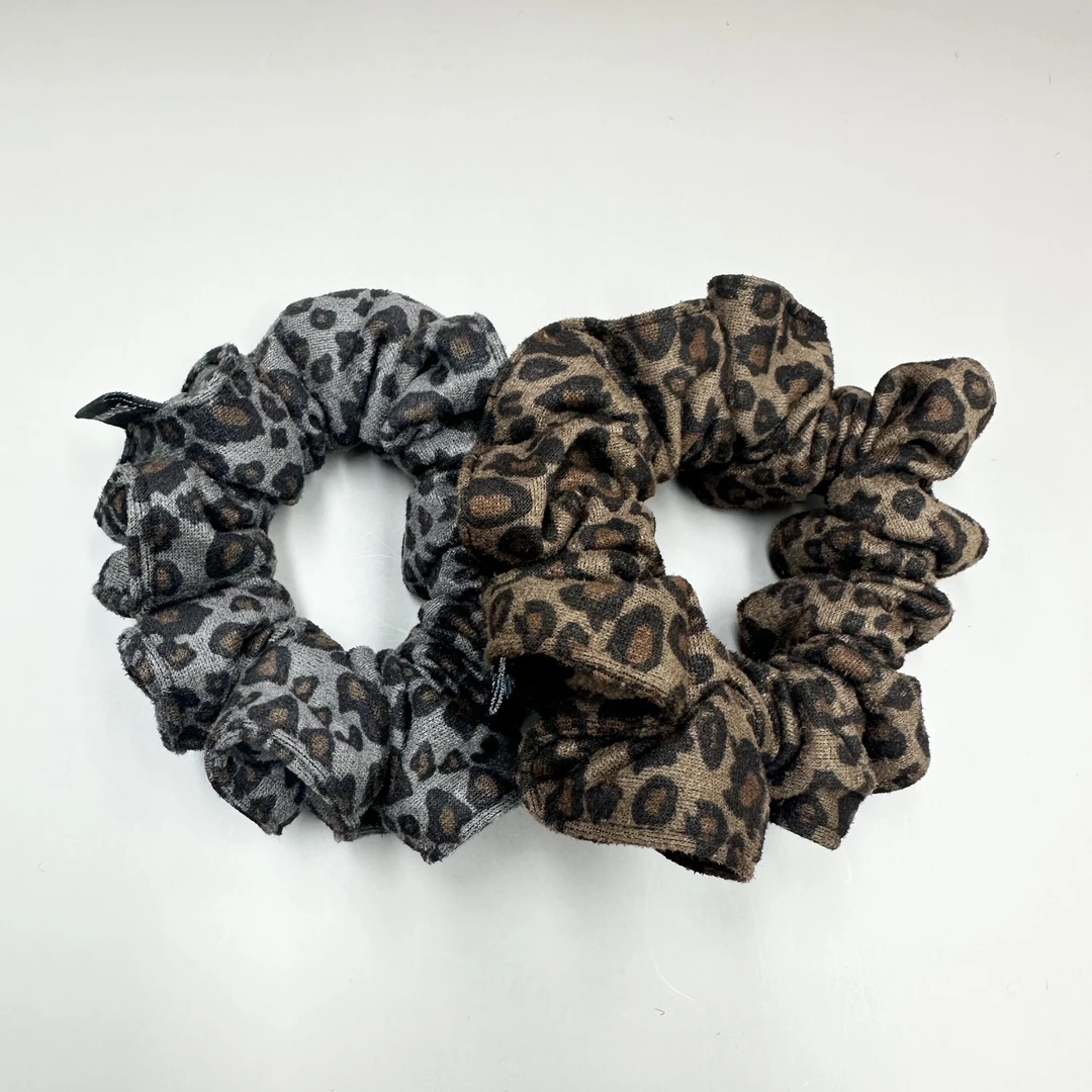 L088夕洛豹纹两个装发圈甜美韩版韩式女欧美发圈发绳通用朋克原创