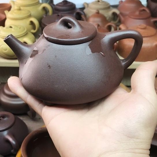 茶壶紫砂紫泥子冶280豪升左右有瑕疵