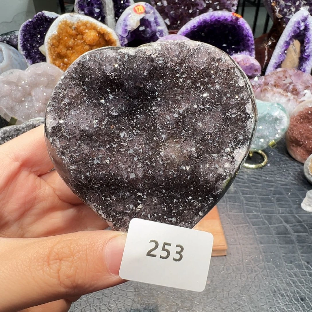 未镶嵌紫晶珠宝半成品