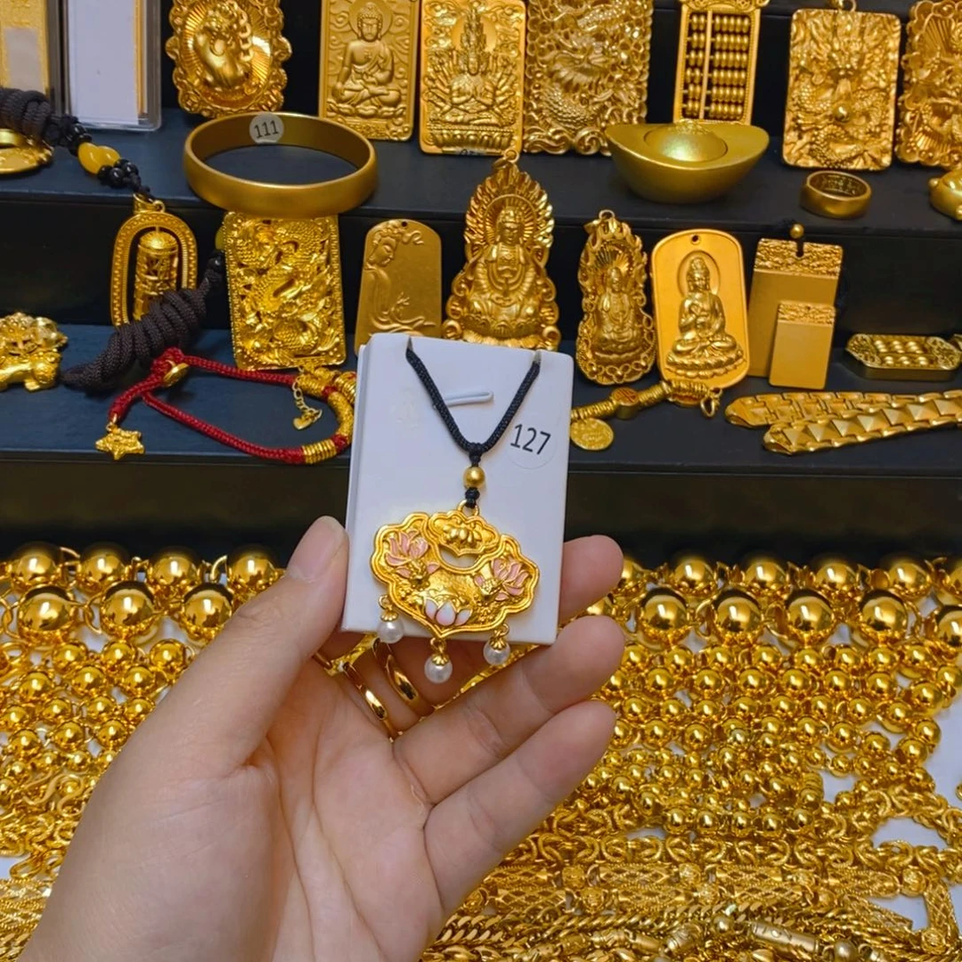 合金无珐琅锁吊坠项链