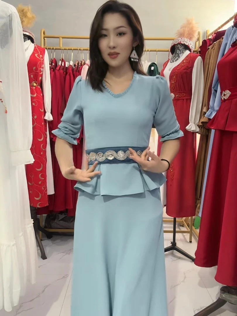 极简风时尚套装秋季上衣服装连衣裙套装百搭礼服网红