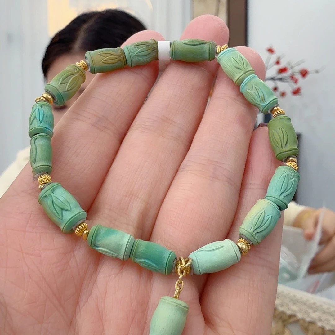 绿松石18K金镶嵌珠宝奇石