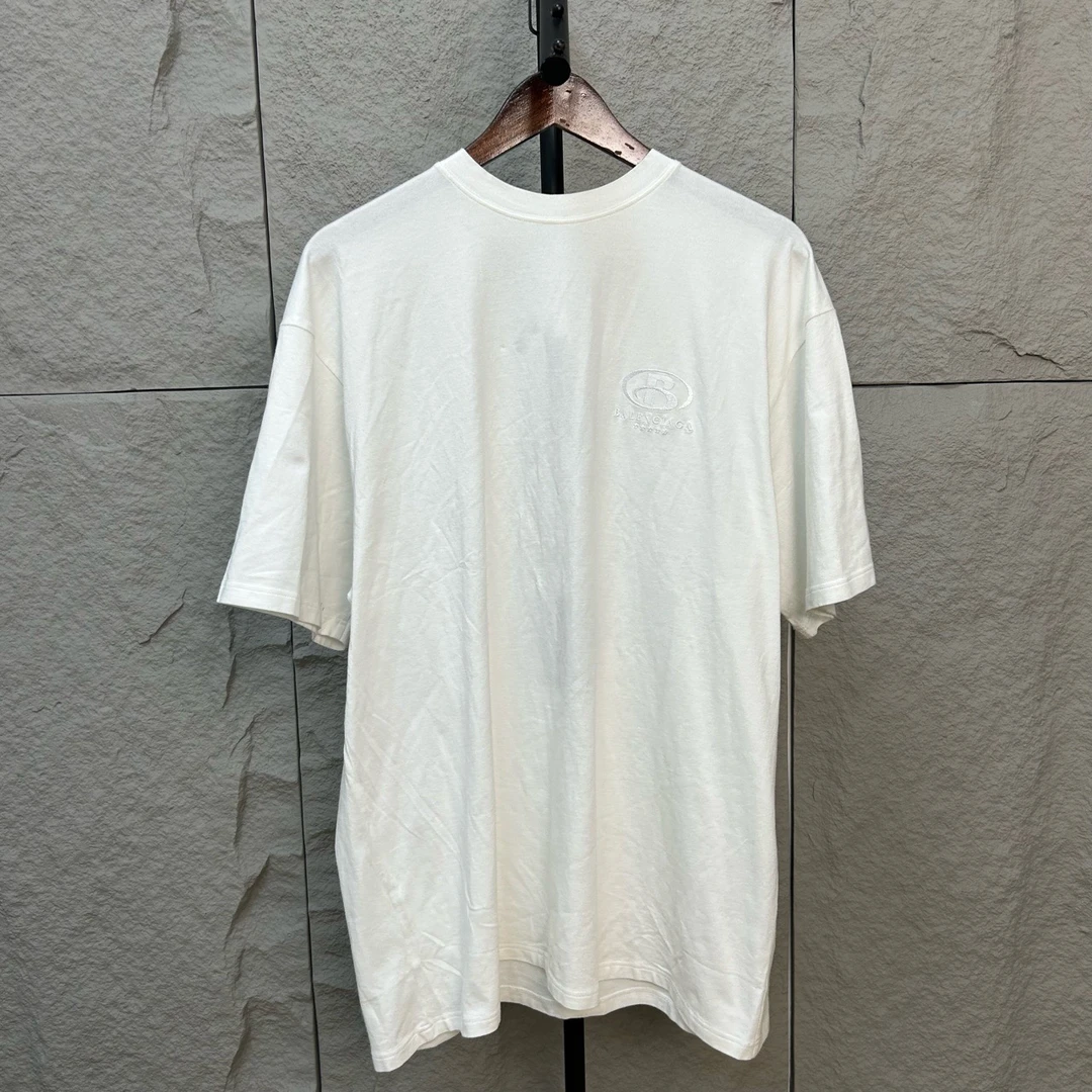 未使用 Balenciaga/巴黎世家 刺绣字母Logo短袖 3码 ys001892