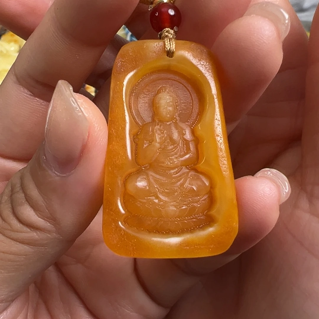 裸石蜜蜡未镶嵌阿弥陀佛