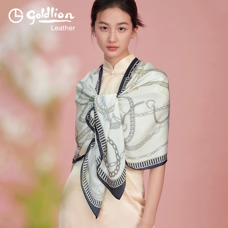 【金利来丝巾】外搭旅行款丝巾妈妈款桑蚕丝长巾女披肩母亲节礼物