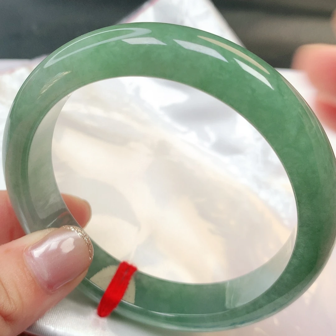 未镶嵌手镯翡翠60-61圈缅甸纯天然A货翡翠半山水169号