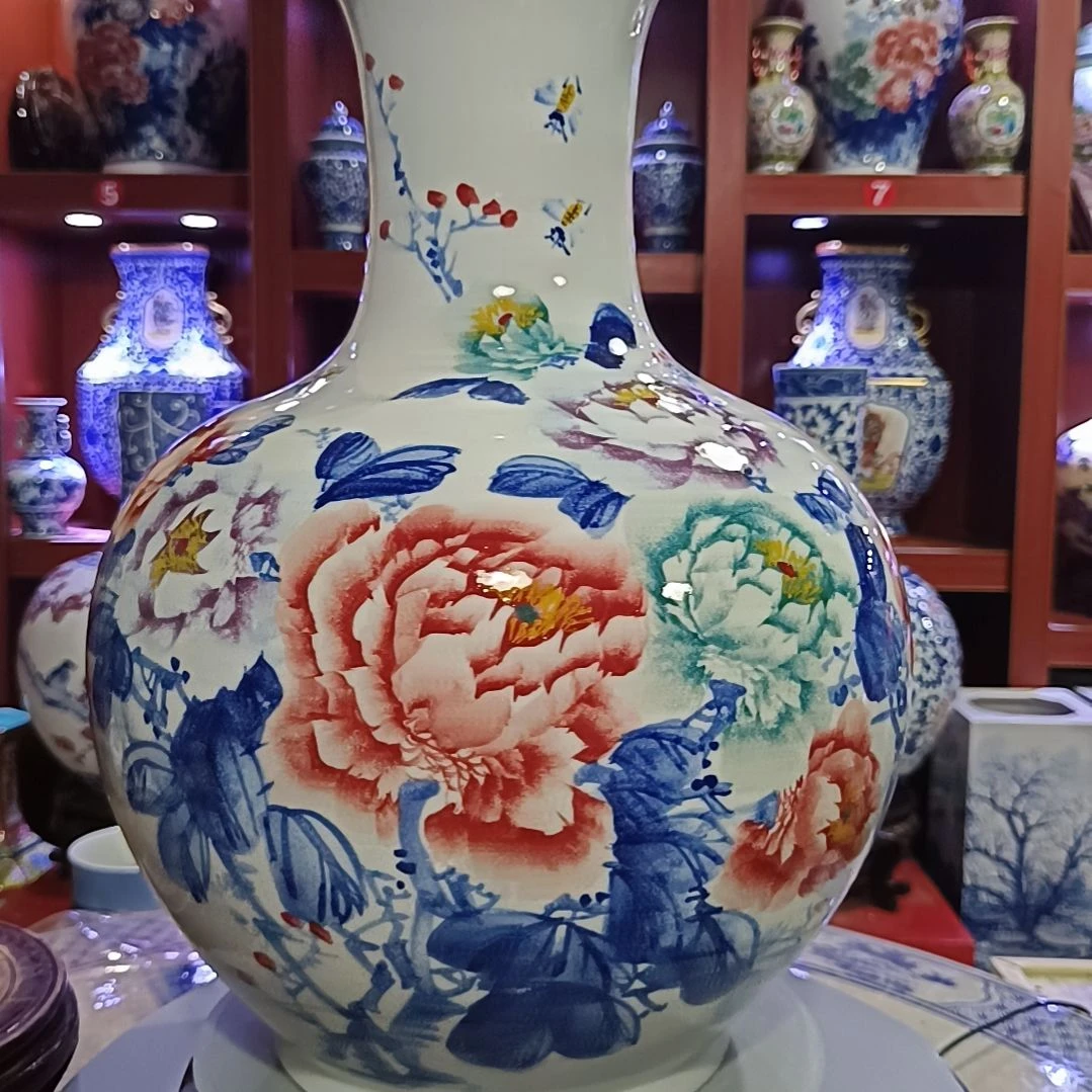 用***2景德镇手绘陶瓷花瓶