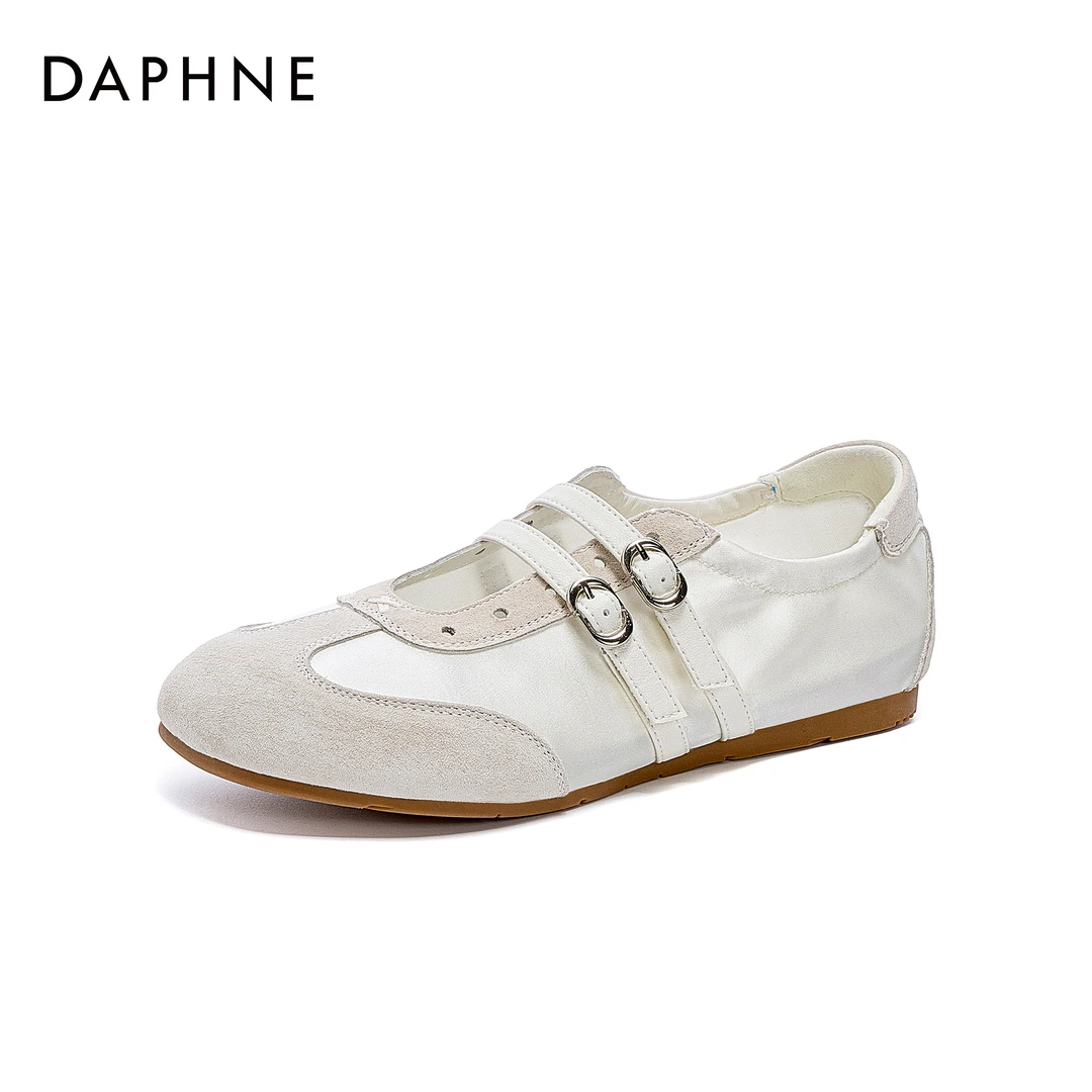 达芙妮2025春夏轻职风时尚休闲鞋懒人鞋百搭舒适浅口透气软底单鞋