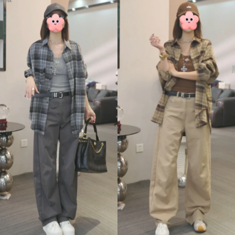 【叶落惊风】2025新款高腰时尚百搭休闲裤LK2505396