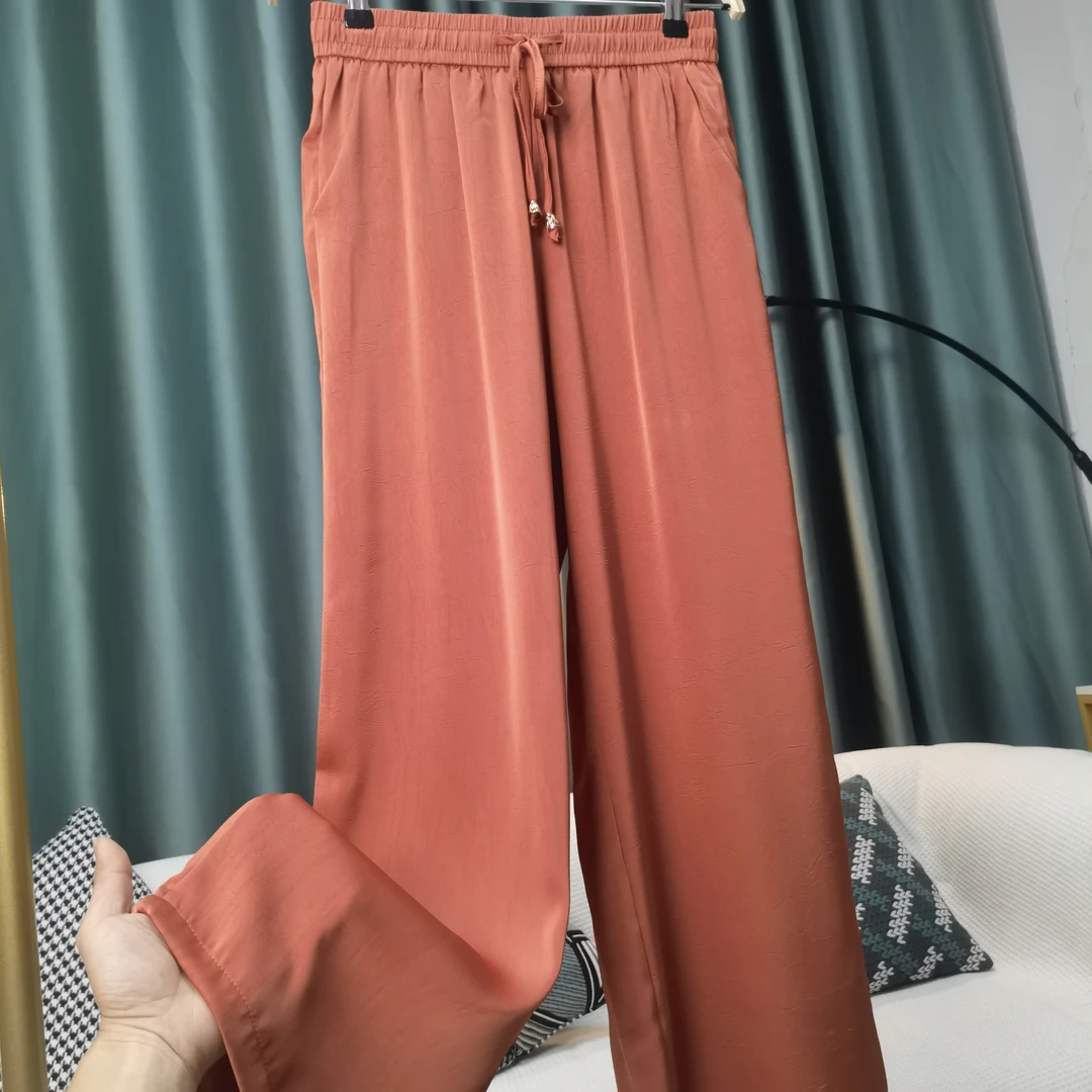 2025新款女休闲春夏秋三季复古国风阔腿中式中国风显瘦裤子K02