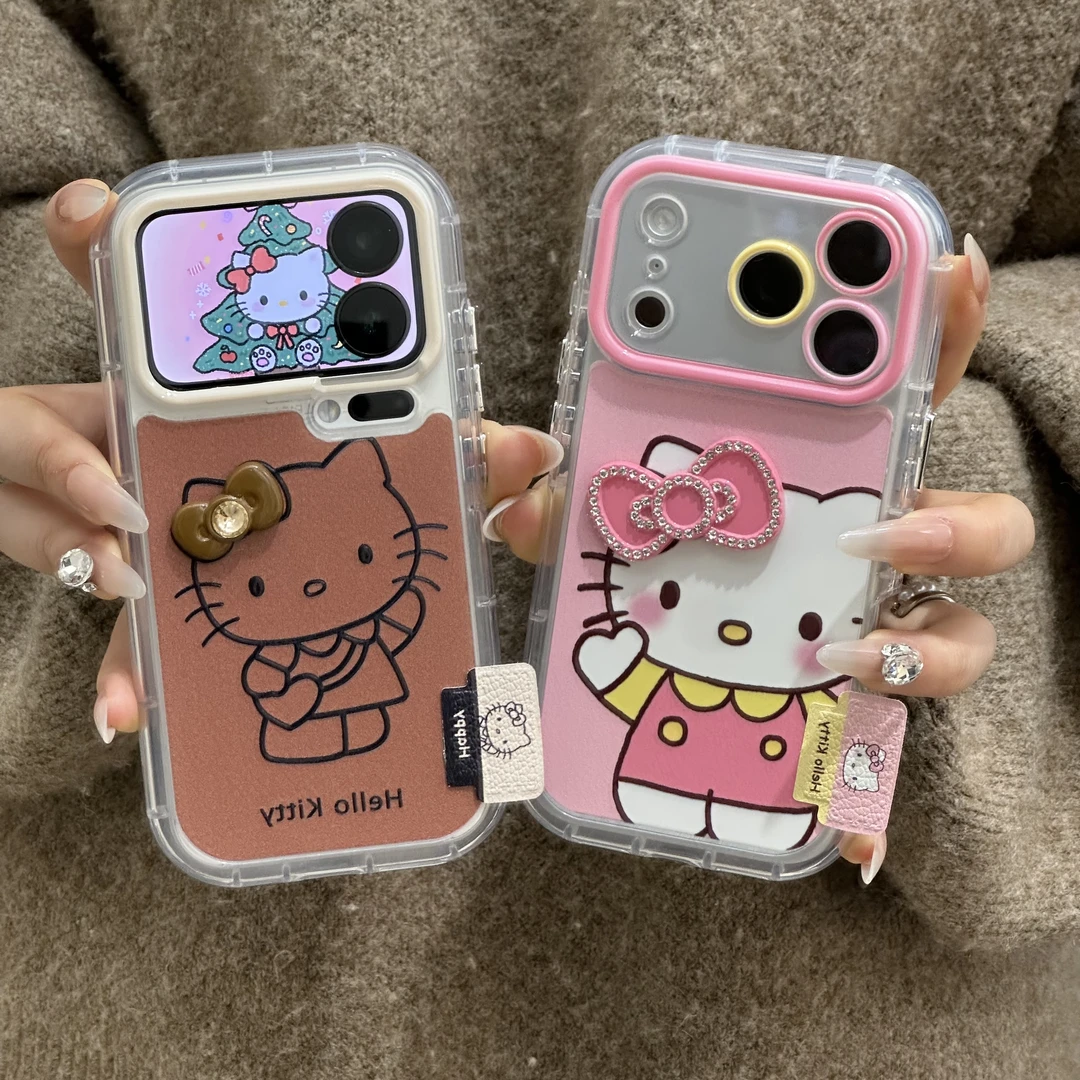 欧克里里挥手蝴蝶结KT标签适用苹果17/16手机壳华为vivoopp小米15