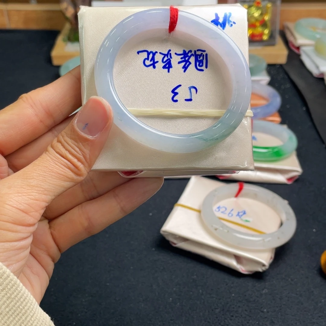 翡翠手镯未镶嵌53贵妃天然翡翠A货