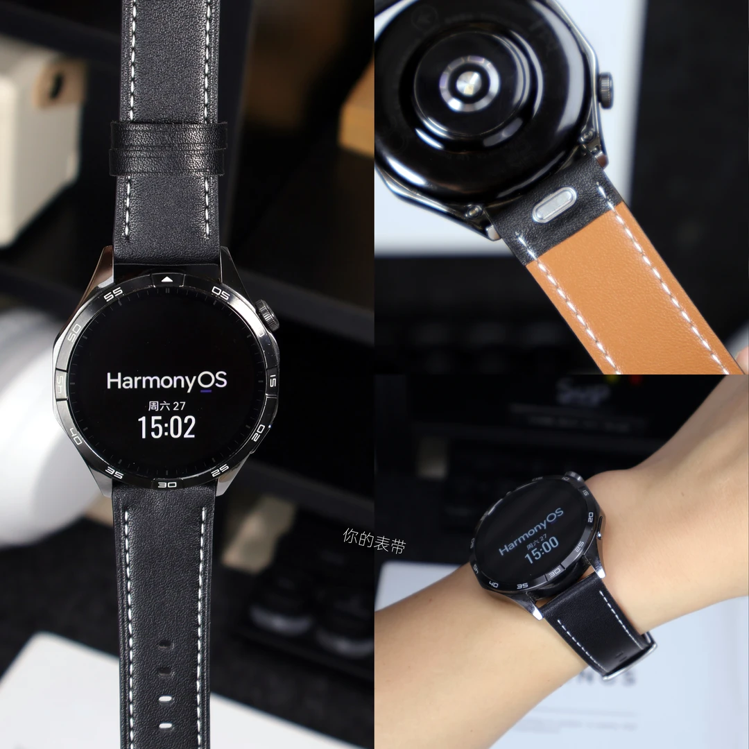 适用华为GT6/Pro按压键原装同款GT4/3真皮针扣高级感watch5手表带