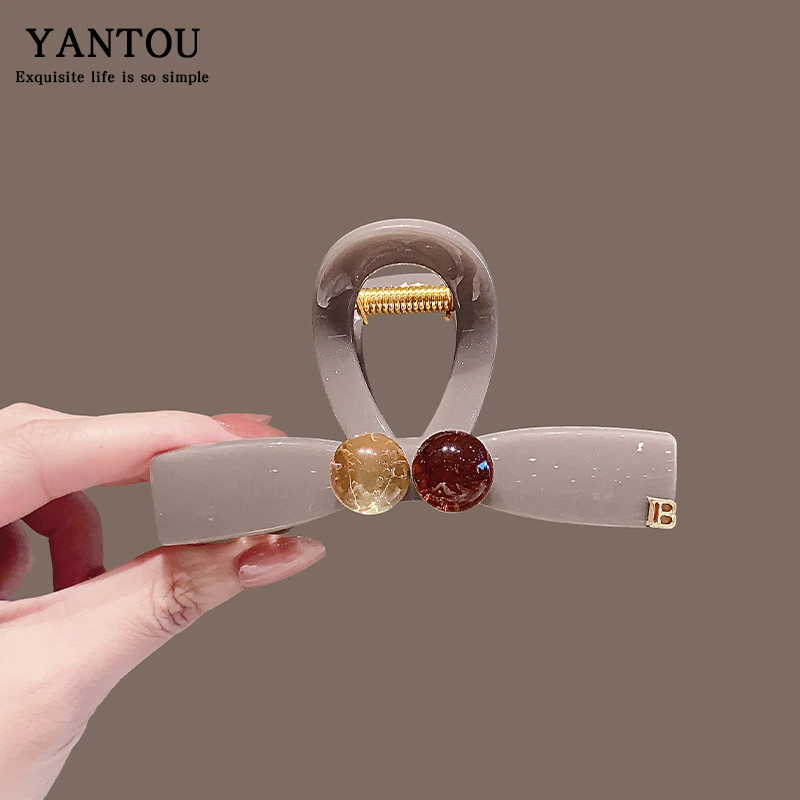 2025韩系新潮新款时尚百搭发夹高级感半扎发夹子女气质抓夹鲨鱼夹