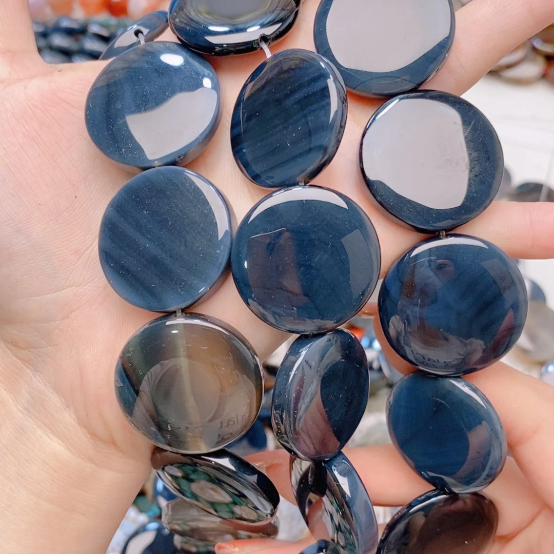 琉璃DIY圆饼随机一条装散珠