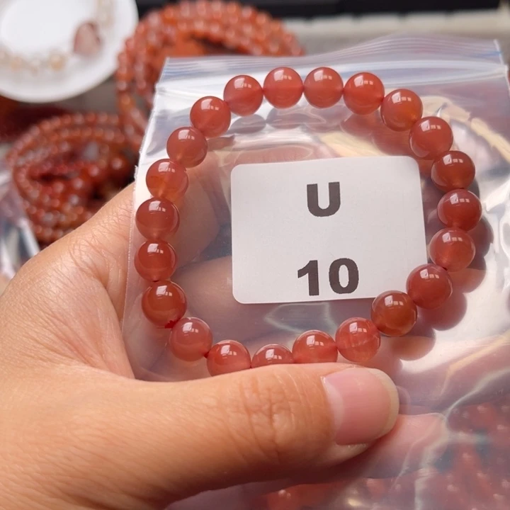 南红玛瑙未镶嵌多样性发货默认微瑕称重8mm