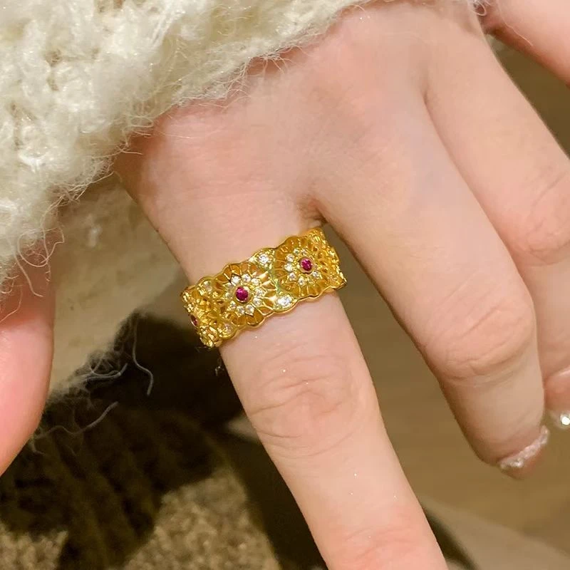 铜合金戒指 戒指 D金色  32702