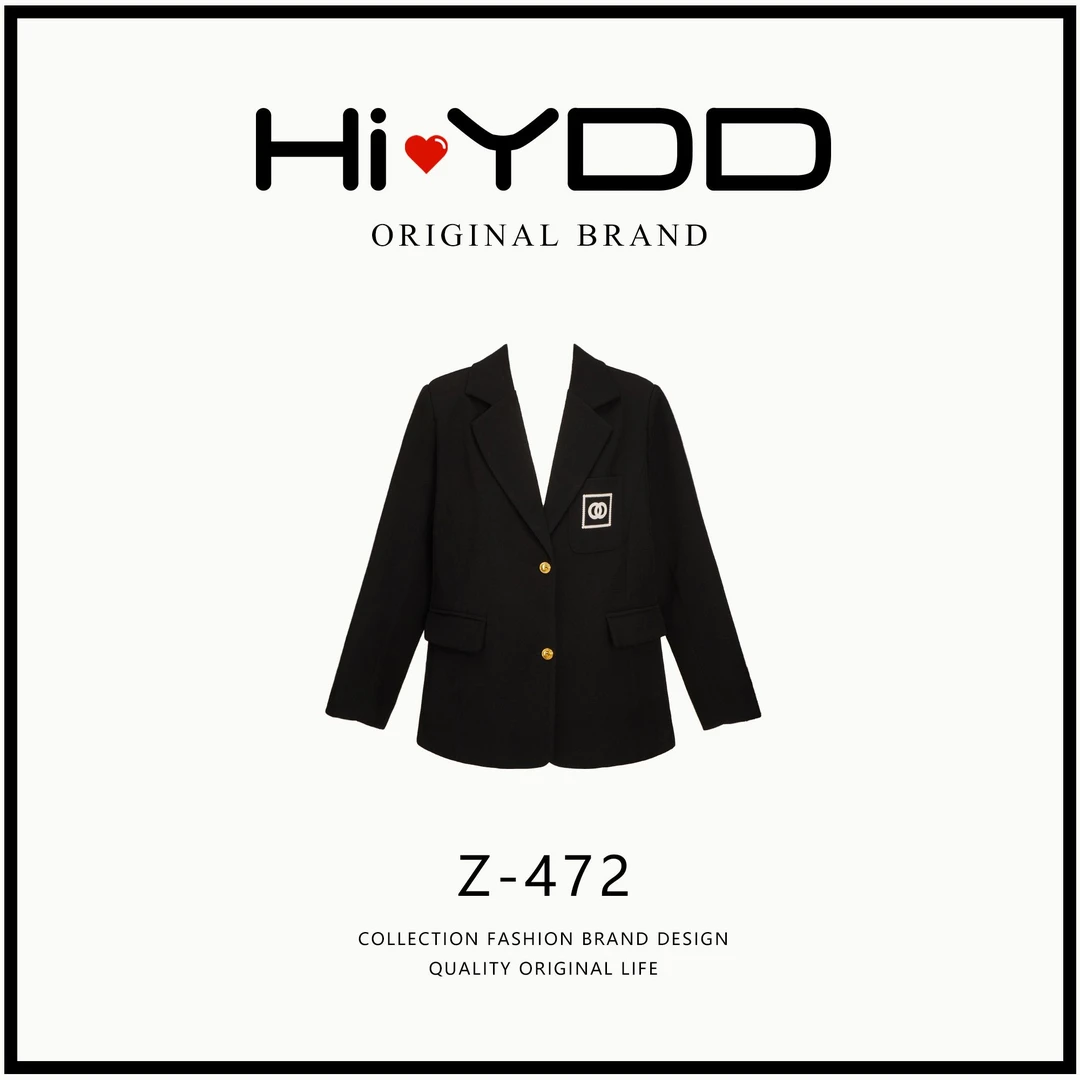 YDD•「Z-472」秋款简约时髦显瘦西装领拼接单排扣西服外套MM-511