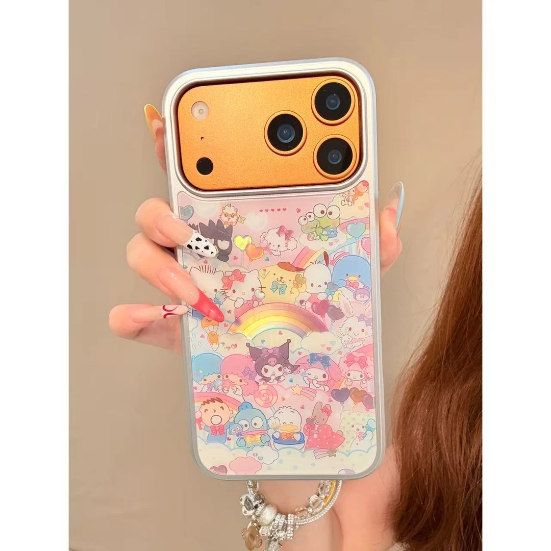 少女风可爱三丽鸥合集彩金壳适用苹果17/16/15/防摔手机壳