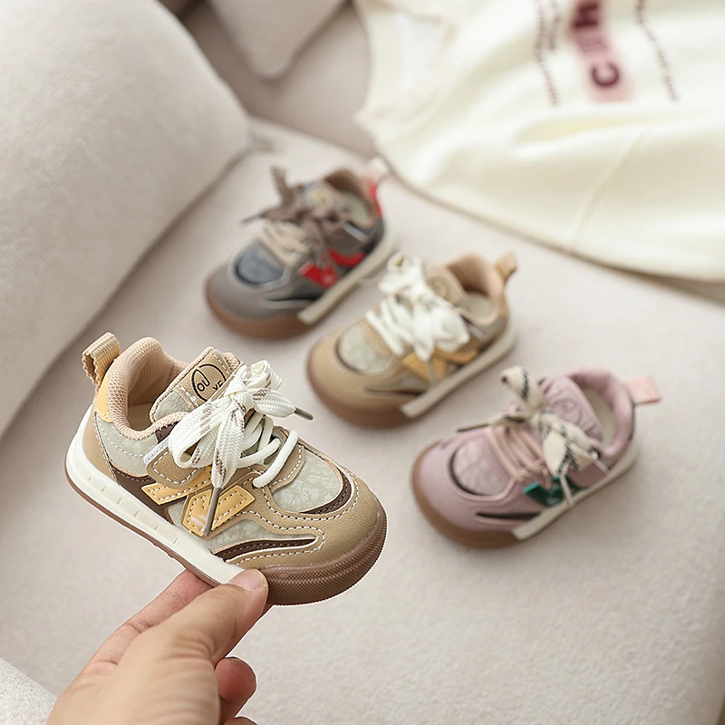 16-26码学步鞋春秋新款女宝宝时尚皮面运动鞋男童软底防滑休闲鞋