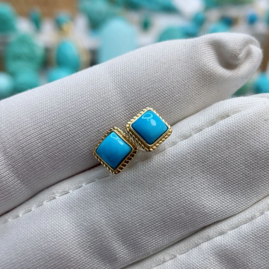 绿松石珠宝奇石18K金镶嵌