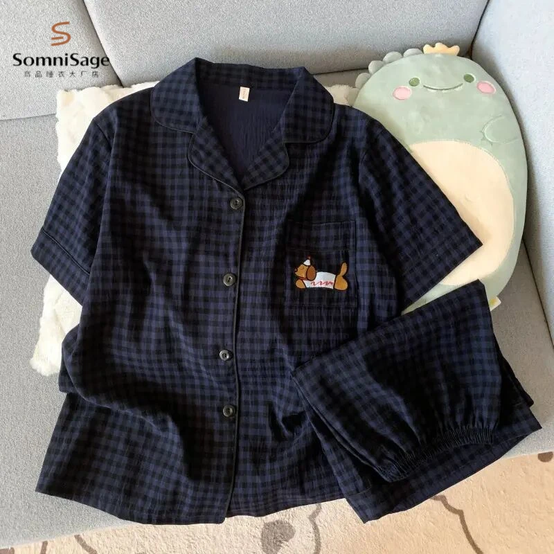 圣诞小狗云朵棉睡衣春夏秋季女款爆款2025新款家居服套装短袖裤