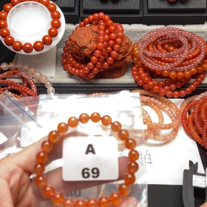 未镶嵌多样性发货默认微瑕称重8m m南红玛瑙