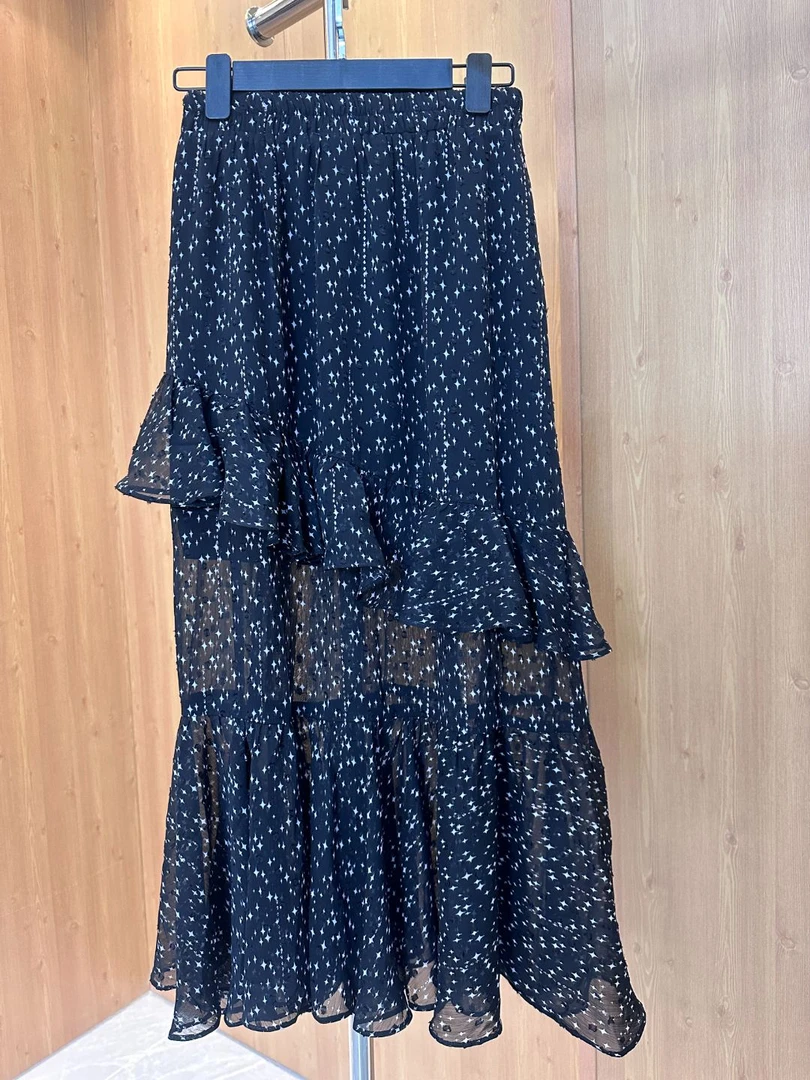 半身裙黑色星点休闲时尚百搭KZ008