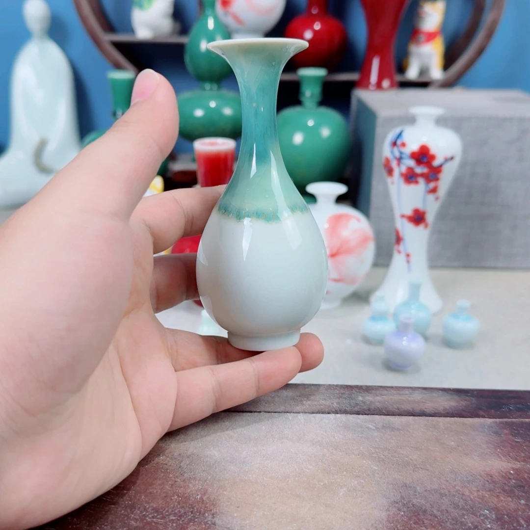 陶瓷手工小花器摆件