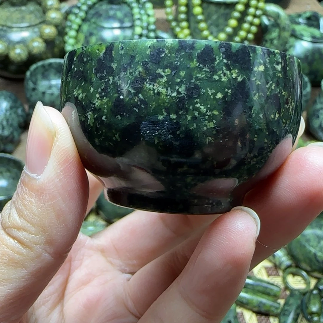 蛇纹石玉未镶嵌藏玉药王石能量养身产品