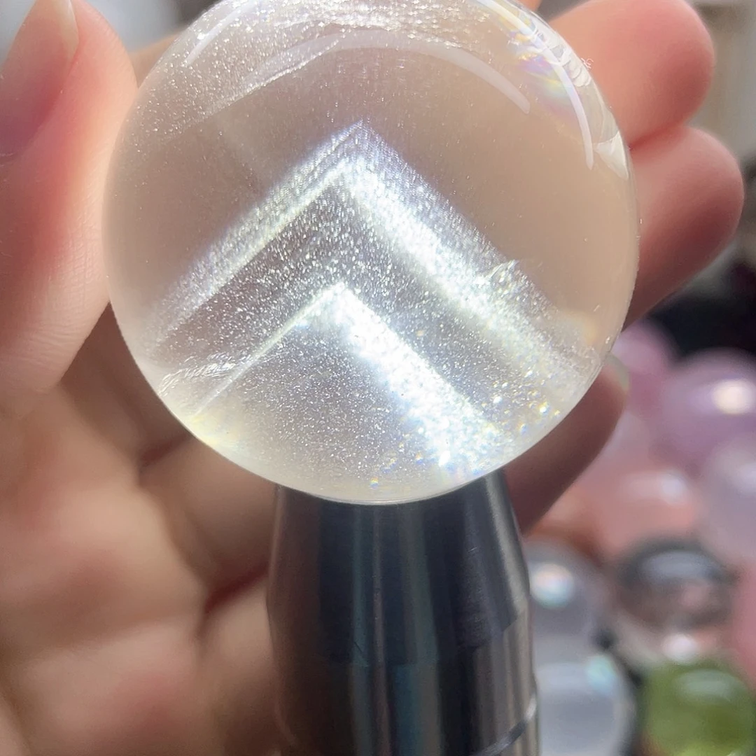 水晶珠宝半成品未镶嵌白水晶金字塔卡42