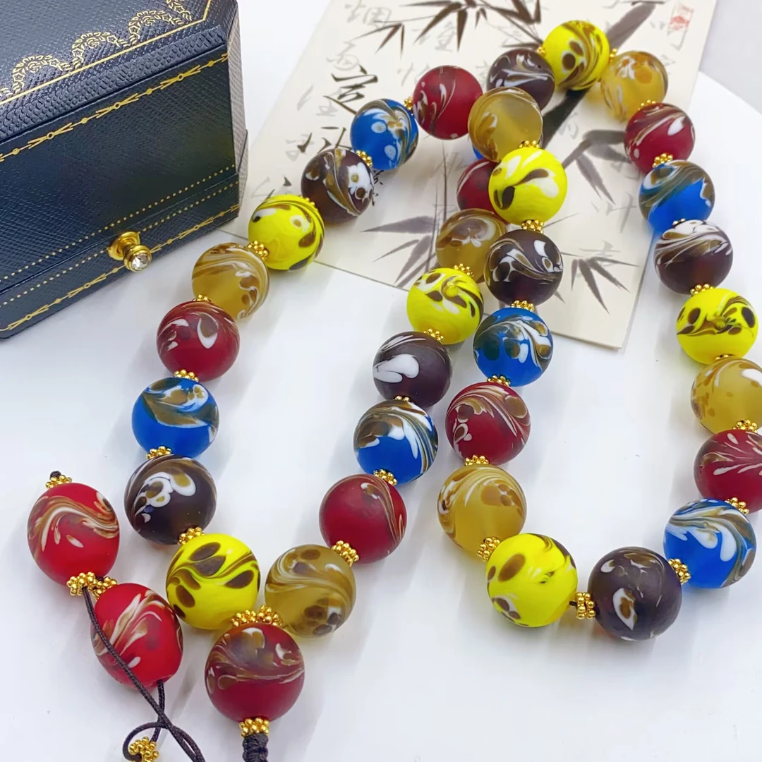 3649 经典彩色多款珠珠拼接项链多样性发货