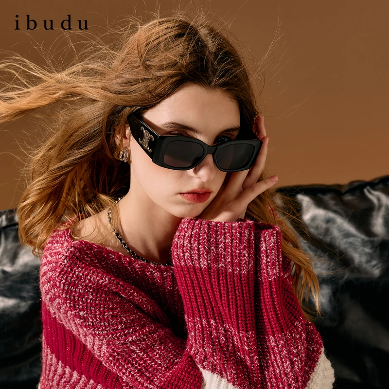 三彩ibudu2025冬季新款条纹针织衫一字领毛衫套头宽松女