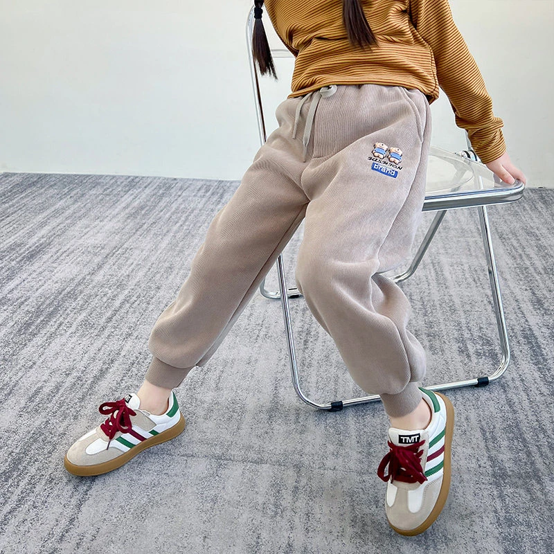 K23164女童裤子秋装儿童运动裤中大童洋气外穿卫裤加绒秋冬款潮