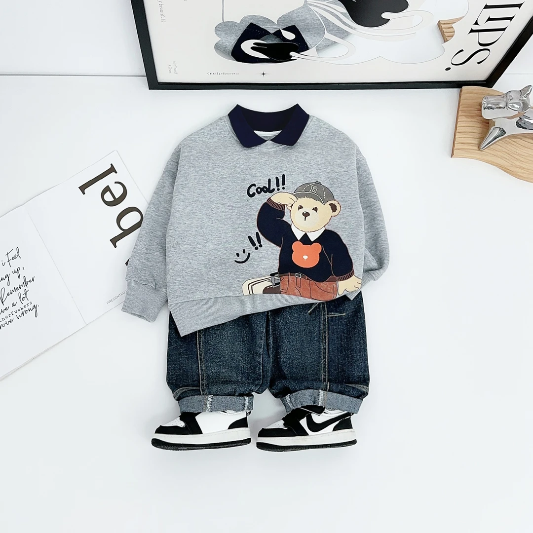 儿童卫衣长袖2025新款男童秋季上衣时尚宝宝 YC33910悠悠童话童装