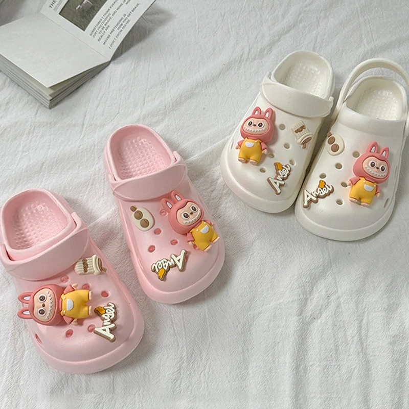 【亲子款】沙滩鞋洞洞鞋儿童2025新款夏季厚底防滑软底包头外穿