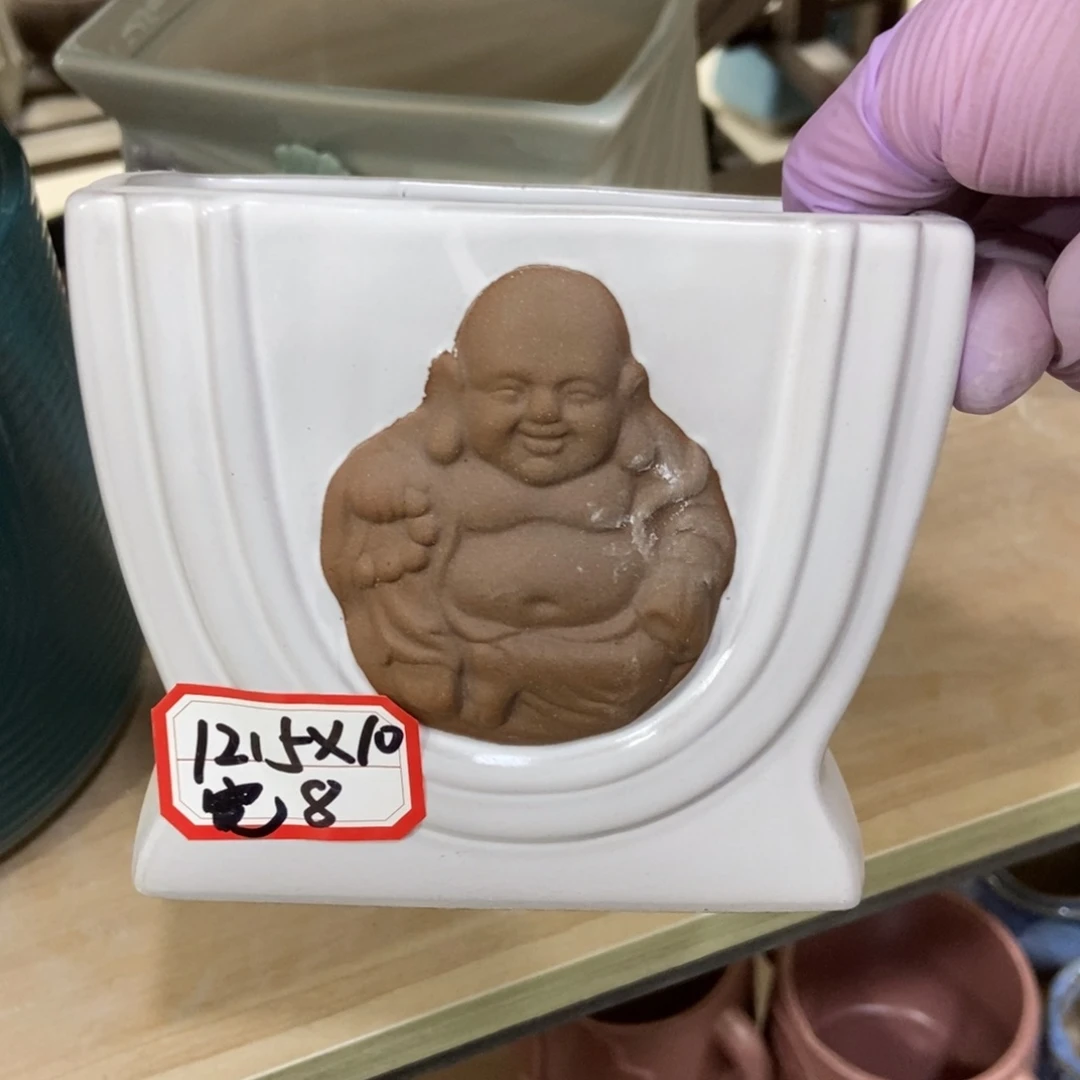 红陶高温陶瓷花盆满12米包邮