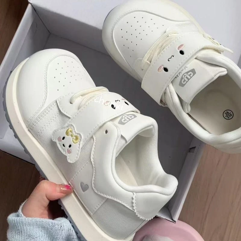 可爱少女心大头面包鞋女2025秋季新款配裙子百搭小白鞋爆款休闲鞋