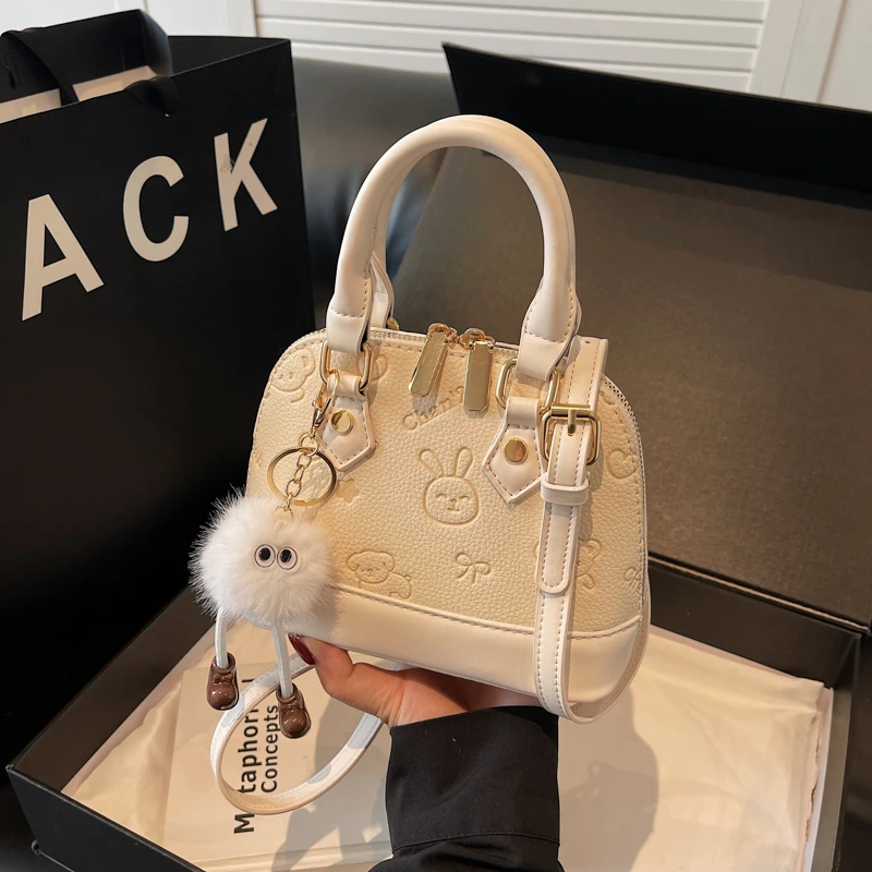 【网红爆款 贝壳包】新款印花小众设计时尚女包气质单肩垮包-L6666